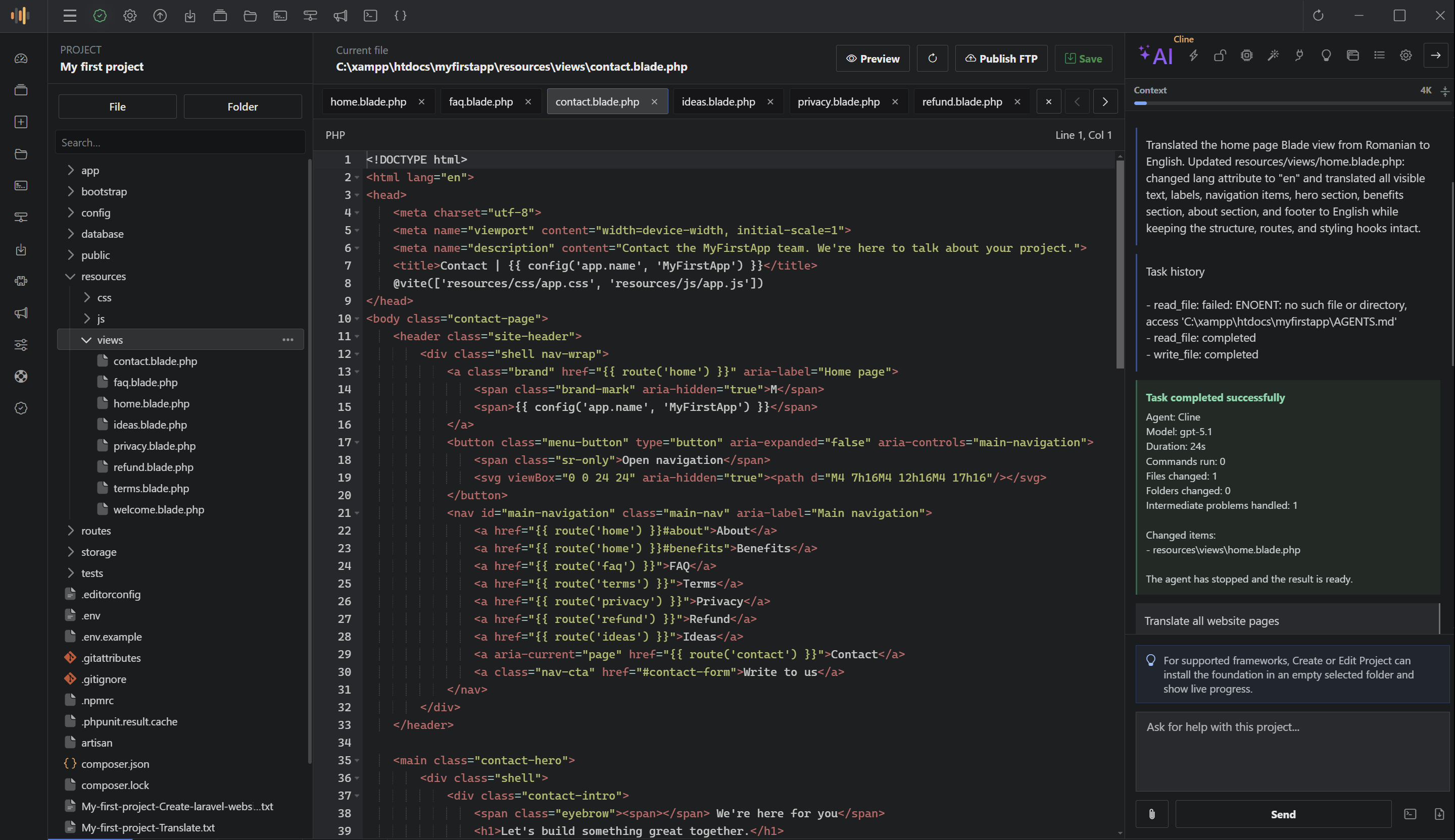 AI Agent Code Editor - Windows Desktop Application